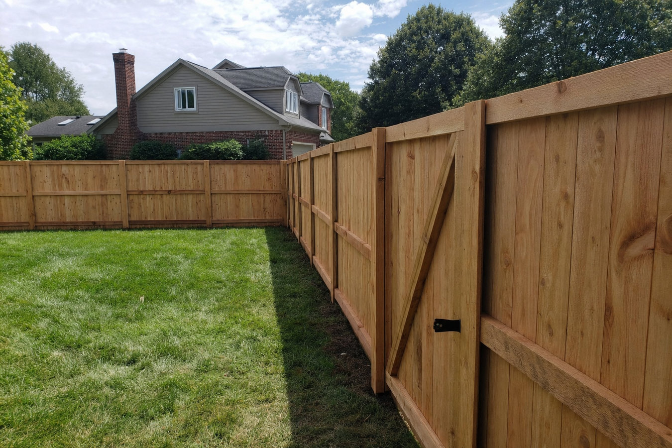 Privacy fence installation